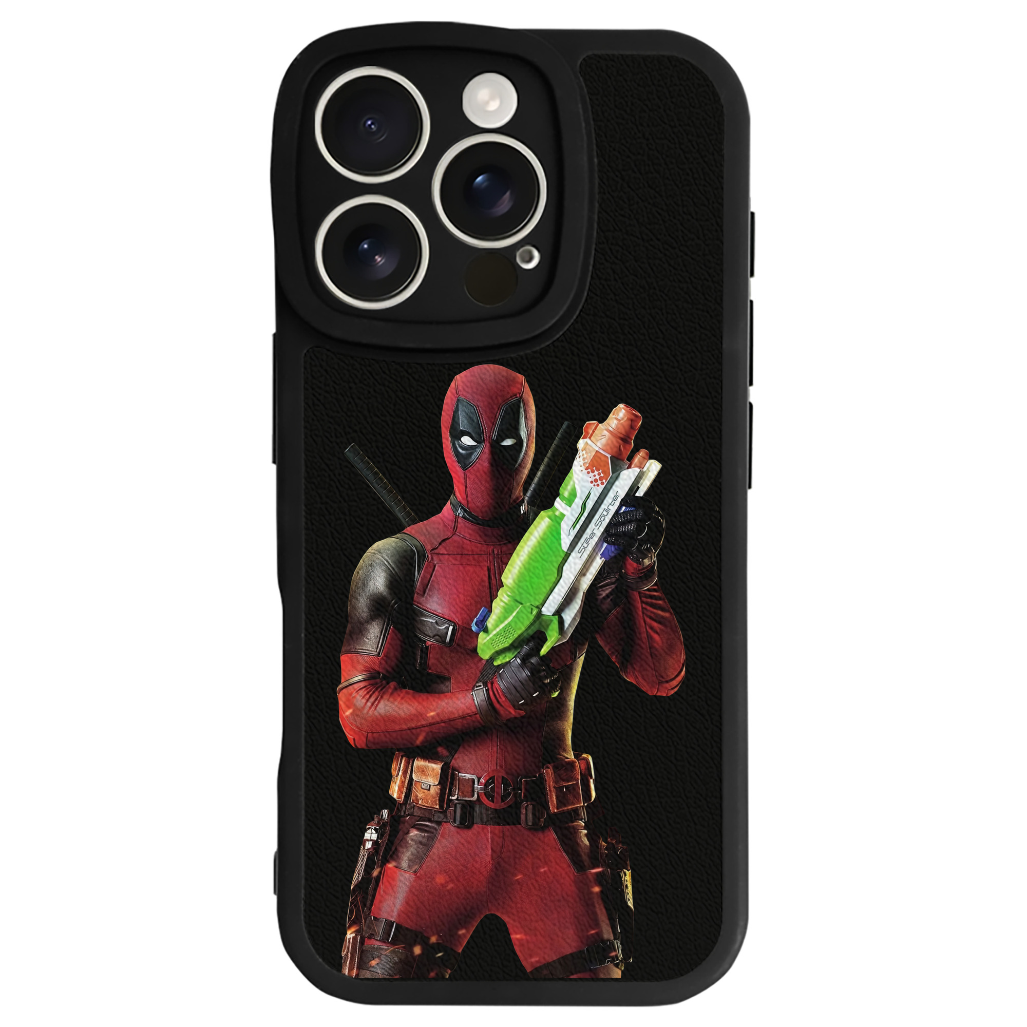 （画像用） Deadpool デッドプール 【iPhone 16シリーズ対応】シリコンスマホケース（レザー調） 材質：シリコン